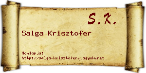 Salga Krisztofer névjegykártya