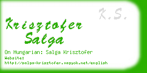 krisztofer salga business card